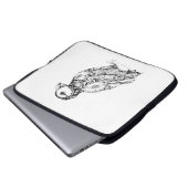 Puffin Wild Animal Natuur Illustratie Art Tattoo Laptop Sleeve (Voorkant onderkant)