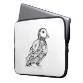 Puffin Wild Animal Natuur Illustratie Art Tattoo Laptop Sleeve (Voorkant Links)