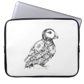 Puffin Wild Animal Natuur Illustratie Art Tattoo Laptop Sleeve (Voorkant)