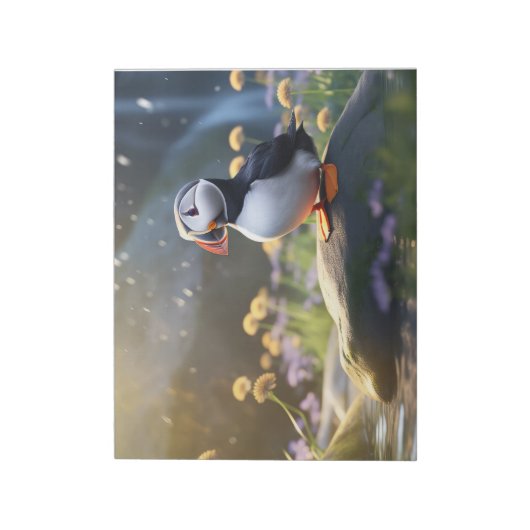 Puffin Wilde Vogel Dier Rustig Vreedzaam Notitieblok (Linkerzijde)