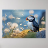 Puffin Wilde Vogel Dier Rustig Vreedzaam Poster (Voorkant)