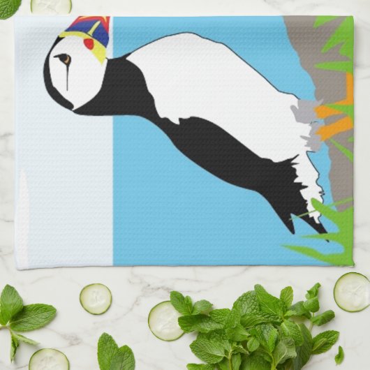 Puffin Zee Birds Theedoek (Gevouwen)