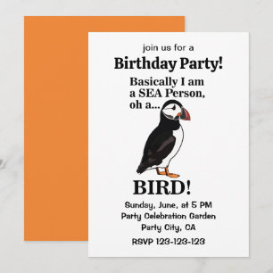 Puffin zeevogel grappige verjaardagsfeestje kaart