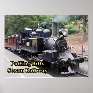 Puffing Billy Historic Steam Train Australië Poster