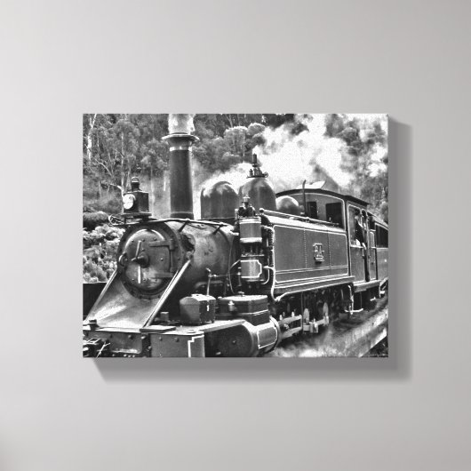 Puffing Billy Old Fashioned Steam Train Canvas Afdruk (Voorkant)