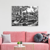 Puffing Billy Old Fashioned Steam Train Canvas Afdruk (Insitu (Woonkamer))