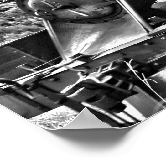 Puffing Billy Old Fashioned Steam Train Poster (Hoek)