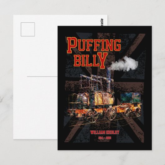 Puffing Billy Stoomtrein Engels Locomotief Briefkaart (Voorkant / Achterkant)