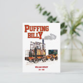 Puffing Billy Stoomtrein Engels Locomotief Briefkaart (Staand voorkant)
