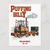 Puffing Billy Stoomtrein Engels Locomotief Briefkaart (Voorkant)