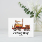 Puffing Billy Stoomtrein Engels Locomotief Briefkaart (Staand voorkant)