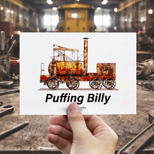 Puffing Billy Stoomtrein Engels Locomotief Briefkaart