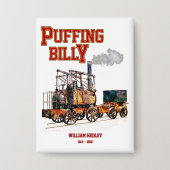 Puffing Billy Stoomtrein Engels Locomotief Button (Voorkant)