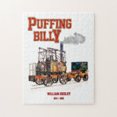 Puffing Billy Stoomtrein Engels Locomotief Legpuzzel (Verticaal)