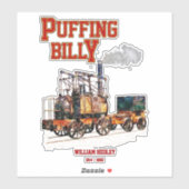 Puffing Billy Stoomtrein Engels Locomotief Sticker (Vel)