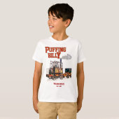Puffing Billy Stoomtrein Engels Locomotief T-shirt (Voorkant volledig)