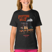 Puffing Billy Stoomtrein Engels Locomotief T-shirt (Voorkant)