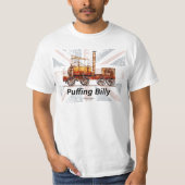 Puffing Billy Stoomtrein Engels Locomotief T-shirt (Voorkant)
