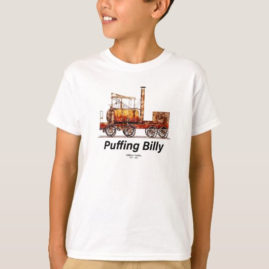 Puffing Billy Stoomtrein Engels Locomotief T-shirt (Voorkant)