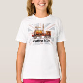 Puffing Billy Stoomtrein Engels Locomotief T-shirt (Voorkant)
