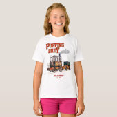 Puffing Billy Stoomtrein Engels Locomotief T-shirt (Voorkant volledig)
