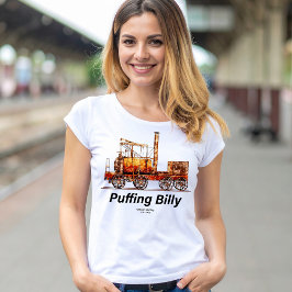 Puffing Billy Stoomtrein Engels Locomotief T-shirt