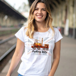 Puffing Billy Stoomtrein Engels Locomotief T-shirt