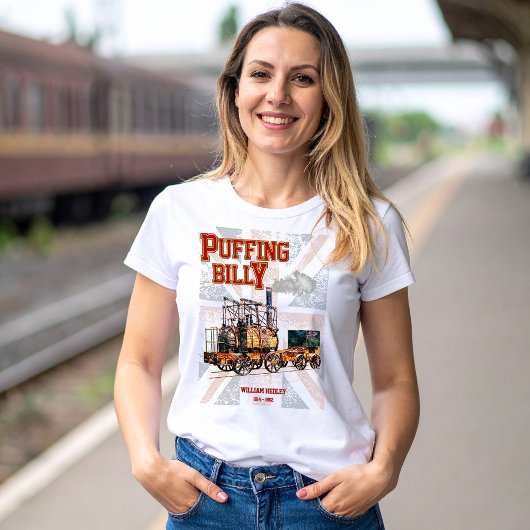 Puffing Billy Stoomtrein Engels Locomotief T-shirt