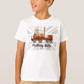 Puffing Billy Stoomtrein Engels Locomotief T-shirt (Voorkant)