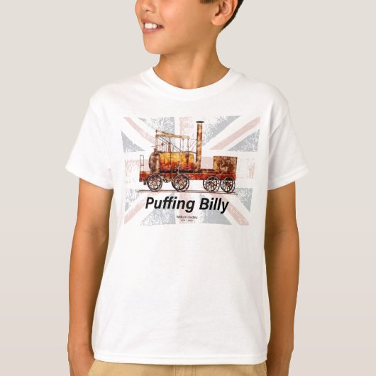 Puffing Billy Stoomtrein Engels Locomotief T-shirt (Voorkant)