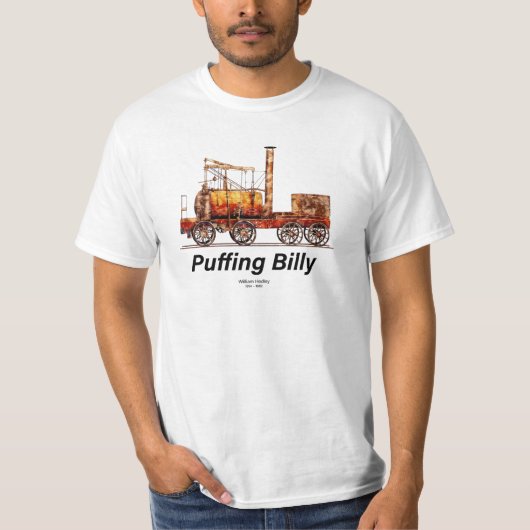 Puffing Billy Stoomtrein Engels Locomotief T-shirt (Voorkant)