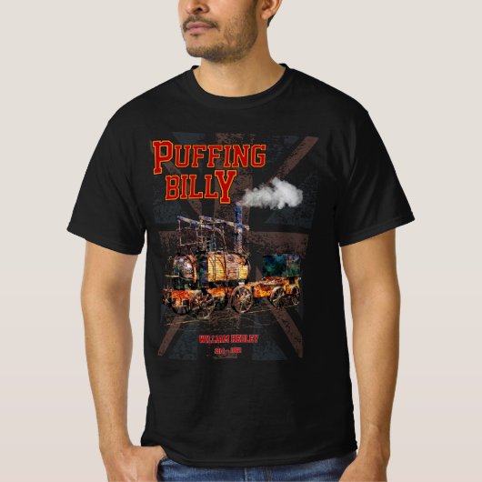Puffing Billy Stoomtrein Engels Locomotief T-shirt (Voorkant)