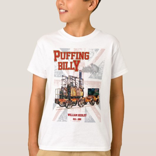 Puffing Billy Stoomtrein Engels Locomotief T-shirt (Voorkant)