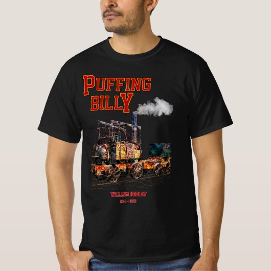 Puffing Billy Stoomtrein Engels Locomotief T-shirt (Voorkant)