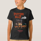 Puffing Billy Stoomtrein Engels Locomotief T-shirt (Voorkant)