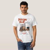 Puffing Billy Stoomtrein Engels Locomotief T-shirt (Voorkant volledig)