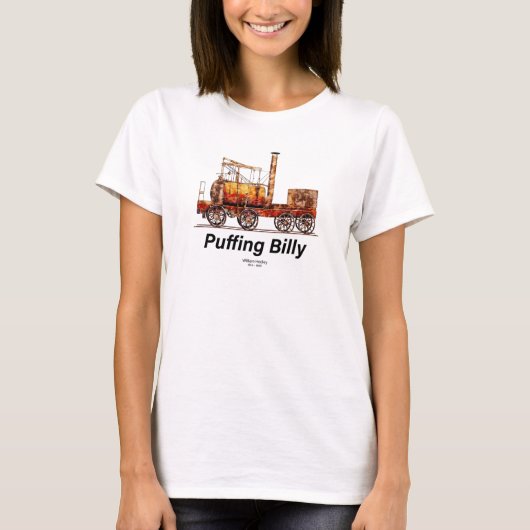 Puffing Billy Stoomtrein Engels Locomotief T-shirt (Voorkant)