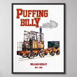 Puffing Billy Stoomtrein Engelse Locomotief  Poster