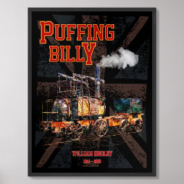 Puffing Billy Stoomtrein Engelse Locomotief  Poster