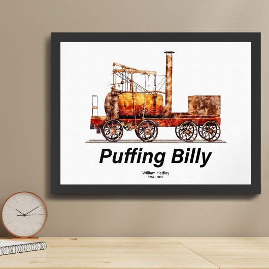 Puffing Billy Stoomtrein Engelse Locomotief Poster