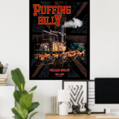 Puffing Billy Stoomtrein Engelse Locomotief Poster (Thuiskantoor)