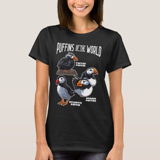 Puffins Animals of the World Puffin Bird  Bird Own T-shirt (Voorkant)