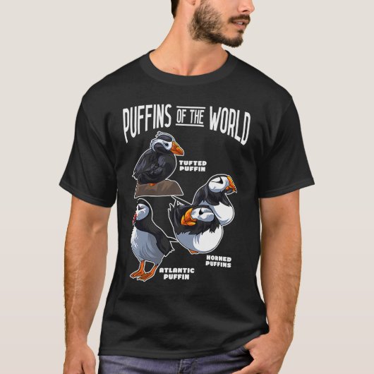 Puffins Animals of the World Puffin Bird  Bird Own T-shirt (Voorkant)