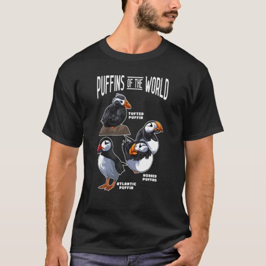 Puffins Animals of the World Puffin Bird Bird Owne T-shirt (Voorkant)
