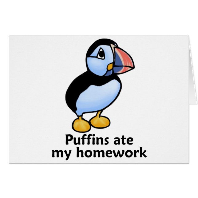 Puffins Ate my Homework (Voorkant Horizontaal)