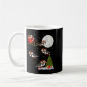 Puffins Bird Santa Sleigh Flying Funny Magical Chr Koffiemok (Links)