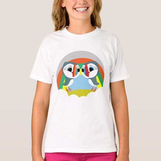 Puffins-cadeautjes voor de peuterschool | Love Puf T-shirt (Voorkant)