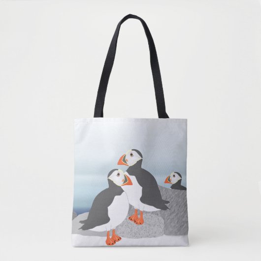 Puffins Canvas tas (Voorkant)