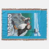 Puffins & Cruise Ship - Cordova, Alaska Deken (Voorkant)