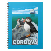 Puffins & Cruise Ship - Cordova, Alaska Notitieboek (Voorkant)